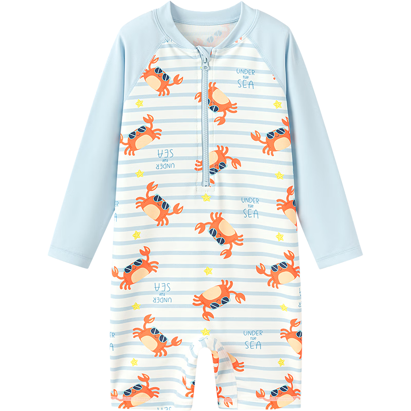 Balabala Kids Swimwear Boys Girls Baby 2026 Summer New Two-Piece Sunscreen Chlorine-Resistant Cartoon Swimsuit Set