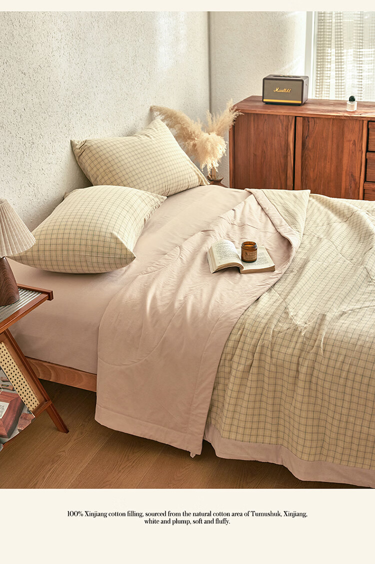Dohia Home Textile 100% Cotton Summer Quilt A-Class Xinjiang Cotton Air-Conditioned Thin Blanket 203x229cm 13
