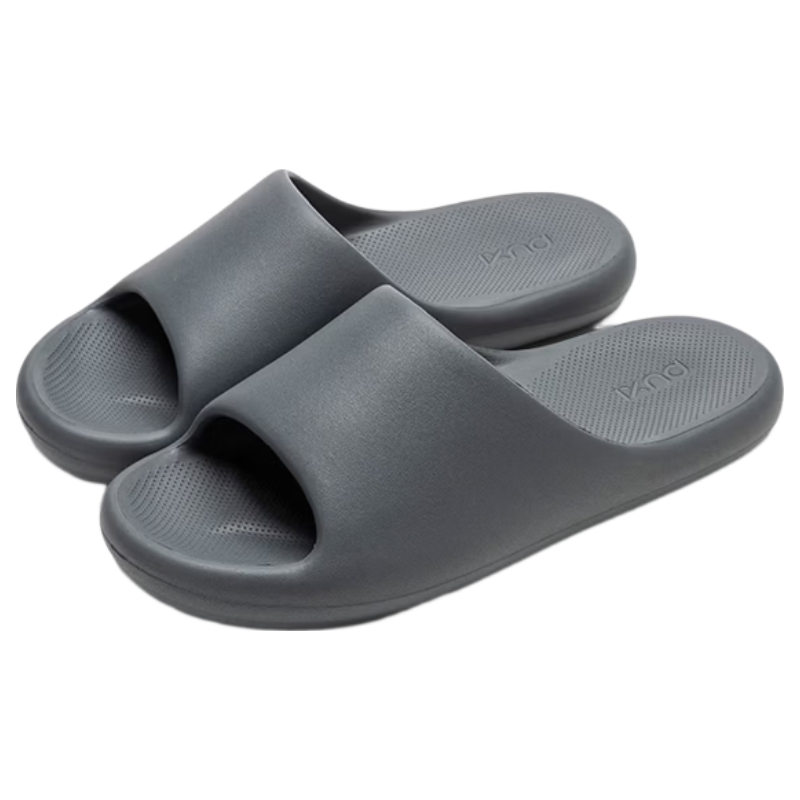 Puxi Simple Unisex Summer Slippers DL Supermarket Non-slip Soft Elastic Couple Flip Flops Navy Blue 42-43