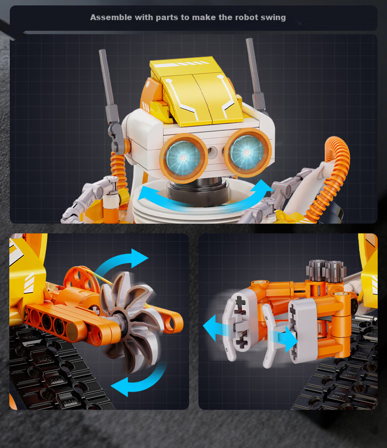 Lianhe Chuangxiang Intelligent AI Programming Military Robot, Remote Control Building Block Toy, Birthday Gift for Boys 6