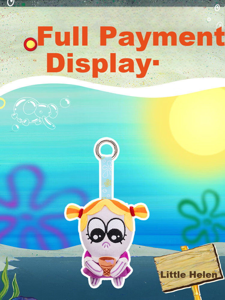 X11 SPACE [X11 SpongeBob Collaboration] Bikini Bottom Baby Fish Series Purple-Clothed Fish Pendant 2