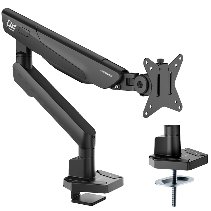 HUMANEX Monitor Stand, Mechanical Arm Display Stand, Monitor Riser, Gaming Computer Screen Support, 17-40 Inches, 12KG Capacity, Compatible with TX02-1B Obsidian Black