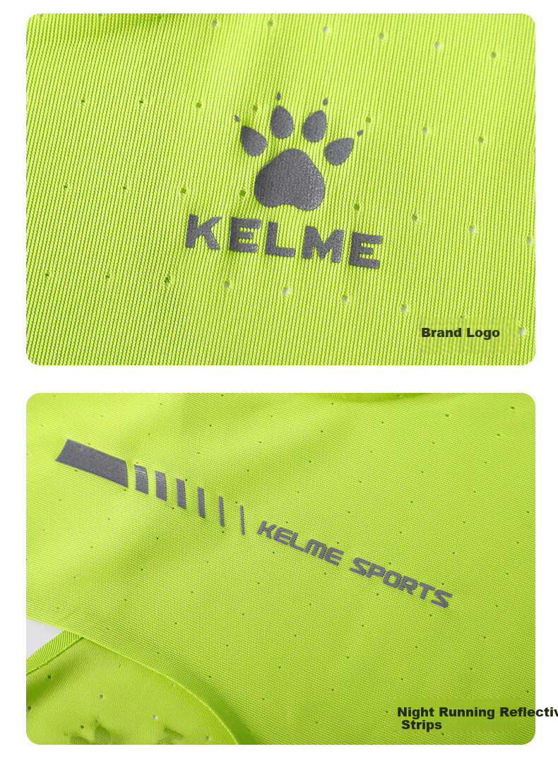 KELME Men's Marathon Vest Professional Sports Jacquard Breathable Quick-Dry Racing Running Shirt L Citrus Green 14