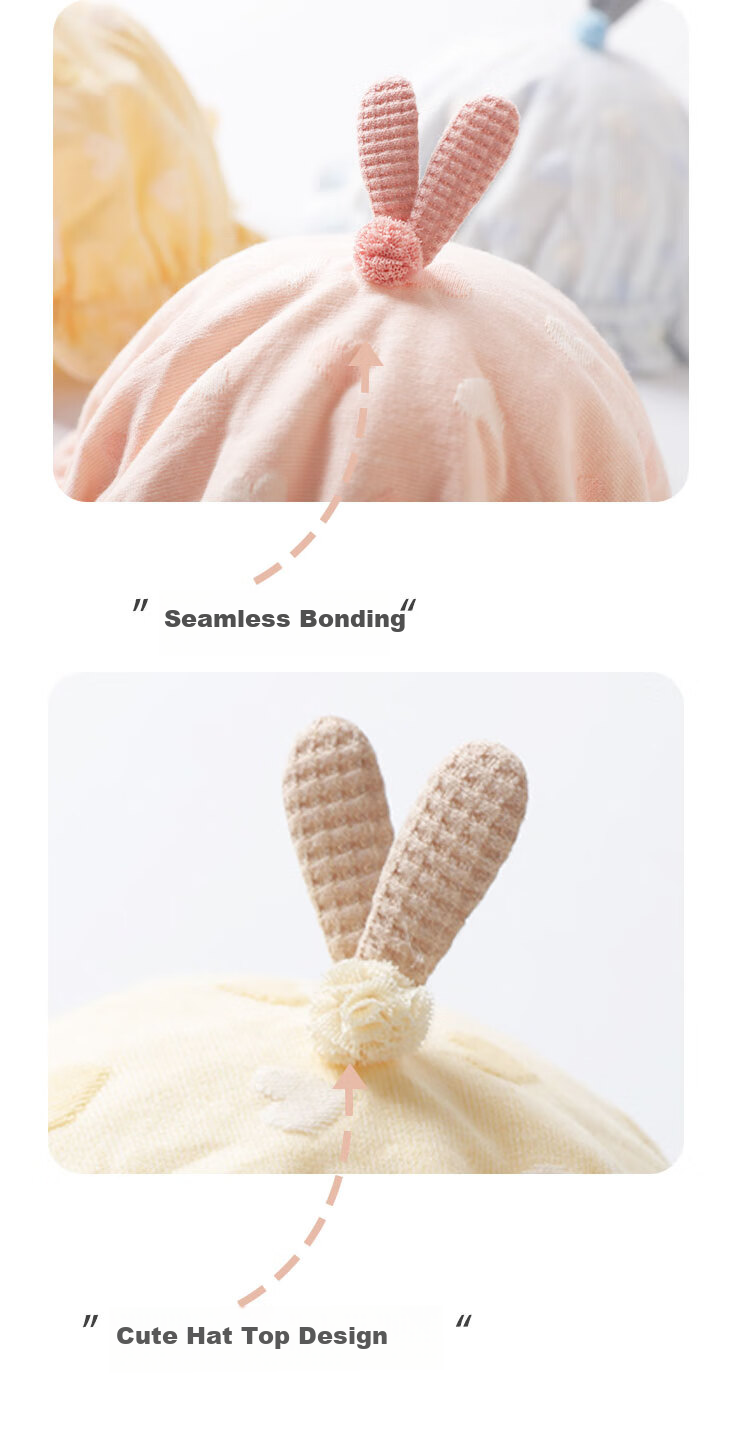 Benaxi Baby Hat Spring and Autumn Thin Summer Newborn Infant Fisherman Sun Hat Unisex New Style 7