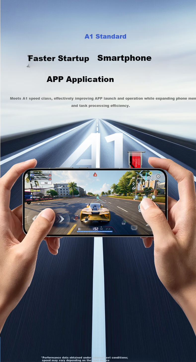 Lenovo 256GB TF (MicroSD) Memory Card A1 U3 V10 120MB/s Read Speed for Dash Cam, Action Camera, Drone, Surveillance Storage Card A02 6