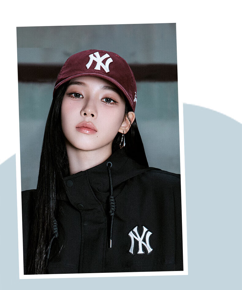 MLB Unisex Baseball Cap Soft Top Sports Duckbill Hat KARINA Celebrity Style 3ACPB245N-50BKS-F 1