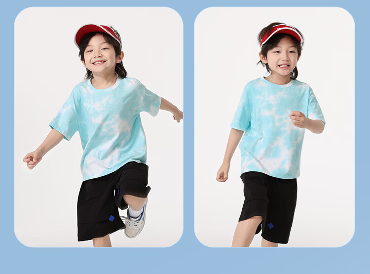 Piggy Banner Boys Sports Set 2026 New Summer Thin Clothes Stylish Big Kids Short Sleeve Pants Two-Piece Set 15