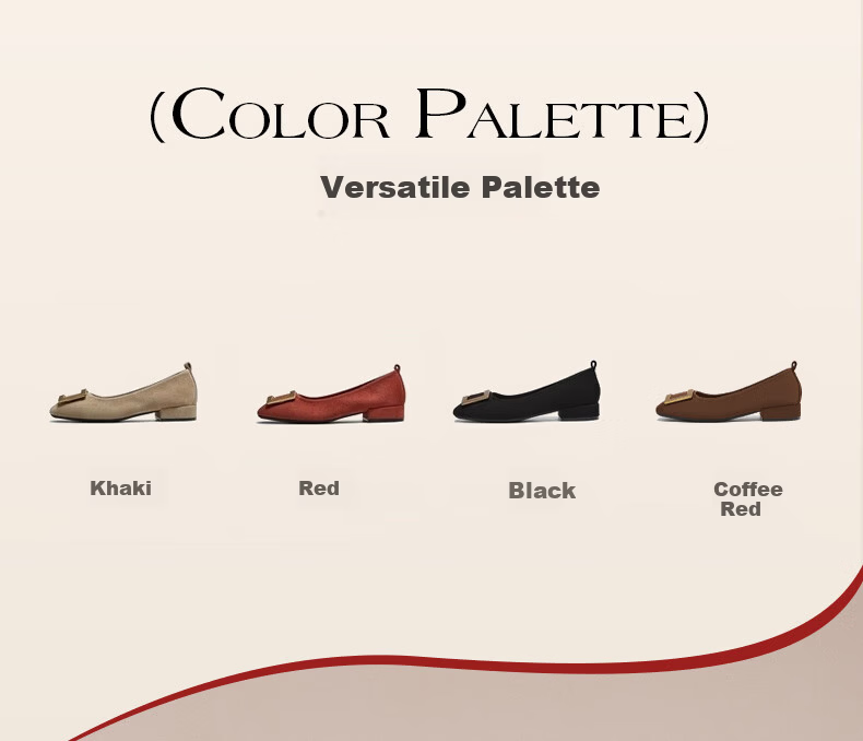 BASTO 26 Spring Simple Fashion Metal Buckle Chunky Heel Square Toe Women's Shoes B0016AQ6 Brown Red 37 6