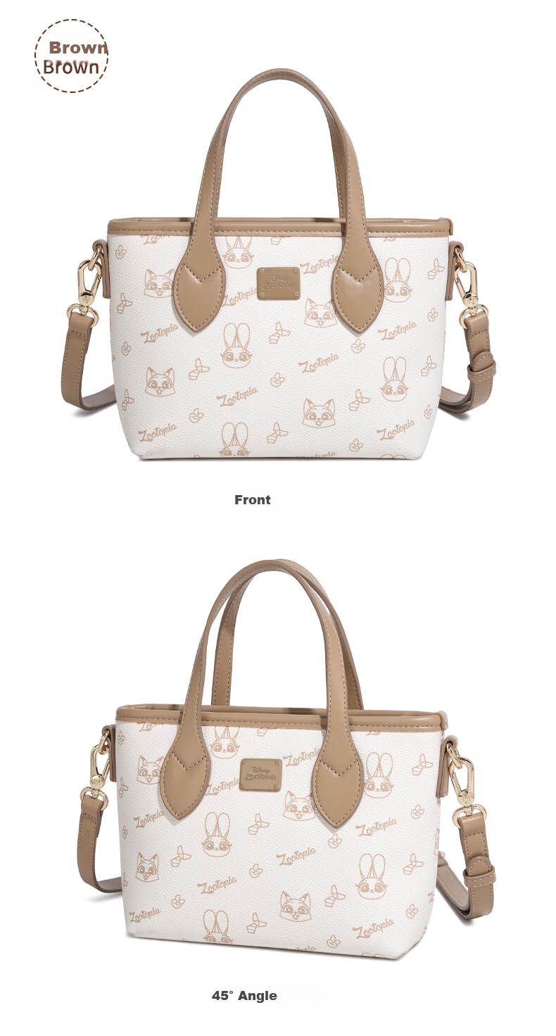 Disney Women's Bag Hopps Beaver Series Tote Bag Large Capacity Handbag Shoulder Crossbody Bag Forest Style Bag 7