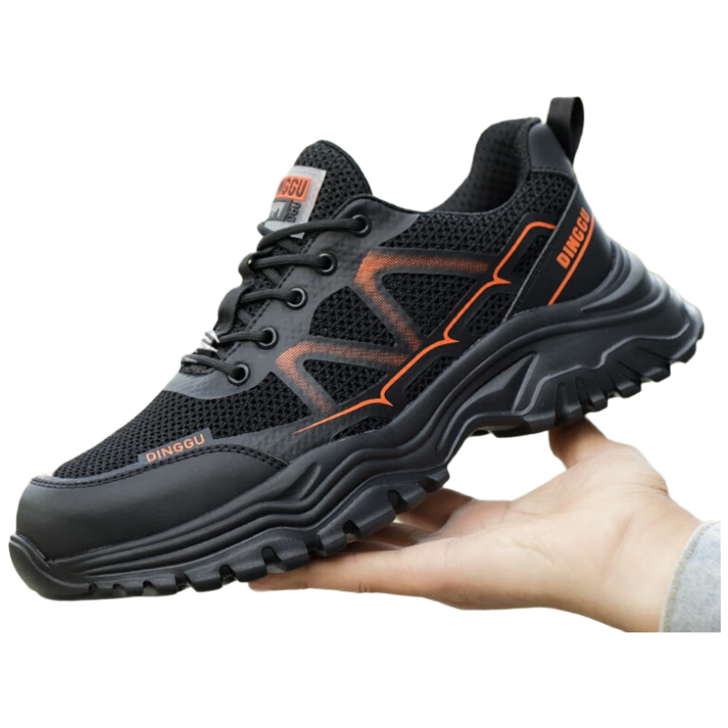 Dinggu Safety Shoes for Men, Anti-Smashing, Puncture-Resistant, Breathable Steel Toe Cap, Lightweight, All-Season, 1078heijuW39