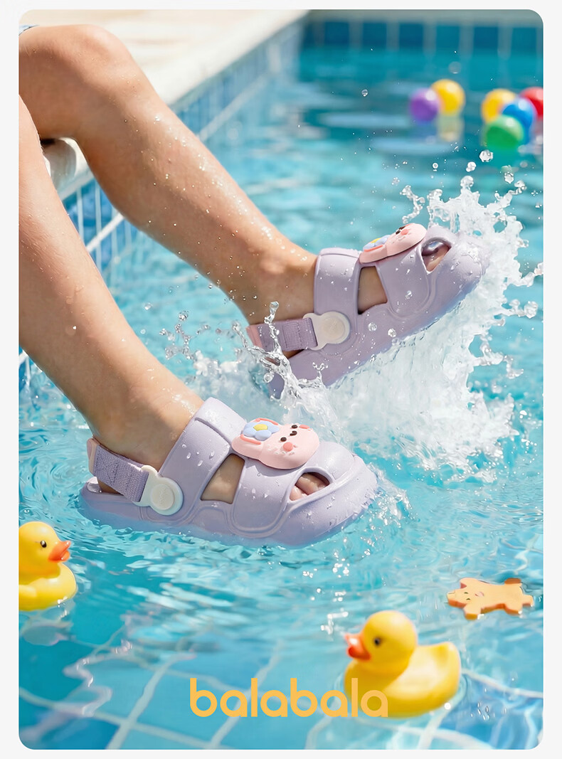 Balabala Kids Slippers Boys Summer Toddler Girls Closed-Toe Home Shoes Outdoor Baby Clog Sandals Children Cool Slippers 11