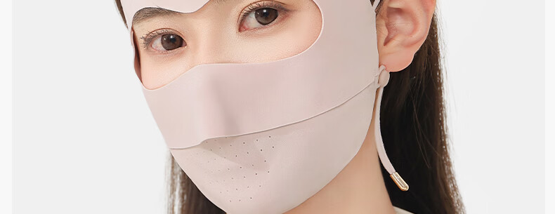 Romon Ice Silk Sun Protection Face Mask for Women Breathable UV Protection Ear-Hanging Full Face Cycling Mask 12