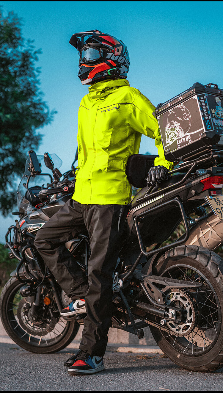 MOTOWOLF Ultra-Thin Split Motorcycle Raincoat and Pants Outdoor Riding Rain Gear for Delivery Riders and Electric Bikes Waterproof Rain Suit 11