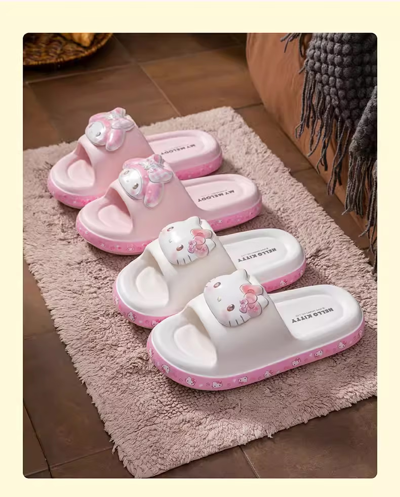 Hello Kitty Children's Summer Indoor Non-Slip Girls' Slippers Parent-Child Style 252818 Purple Size 250 3