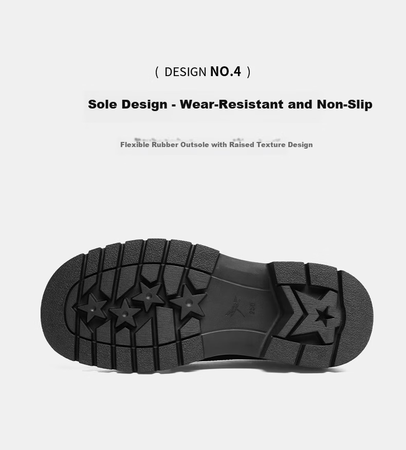 Red Dragonfly Big Head Leather Shoes New Round Toe Black Work Shoes Commuter Thick Sole Height Increasing Leather Shoes WTA35004 Black 39 8