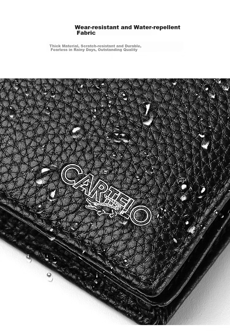 Cartelo Crocodile Men's Wallet First Layer Cowhide Fashion Multifunctional Business Casual Wear-Resistant New Year Gift 5
