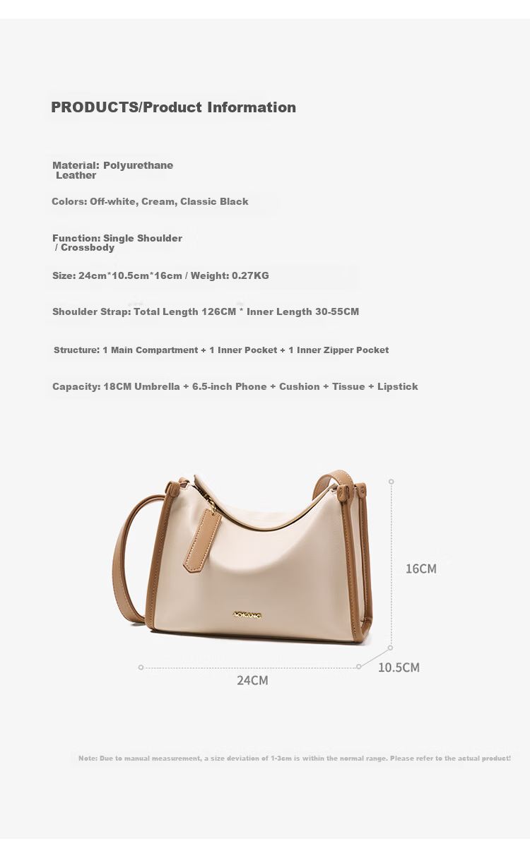 Aokang Women's Trendy Tote Bag Lightweight Luxury Versatile Large Capacity Crossbody Shoulder Bag Birthday Gift for Girlfriend on Women's Day 7