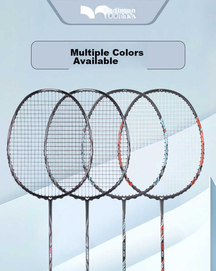Yodiman Ultra-Light 5U Badminton Racket Single Pack 850 (Pre-Strung, 26 Lbs, 2 Shuttlecocks Included) 2
