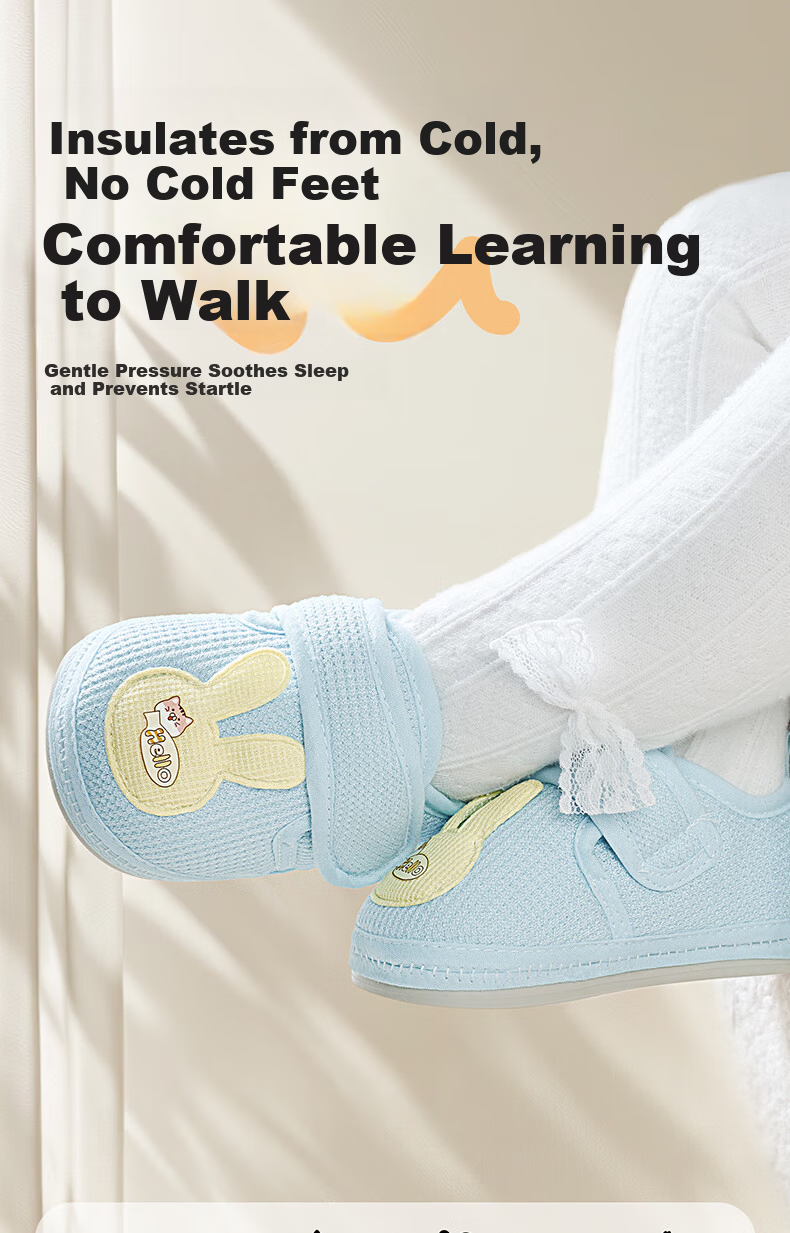 More Rabbit Toddler Walking Shoes Spring and Autumn New Boys Girls Soft Sole Anti-Slip Pre-Walking Shoes 1