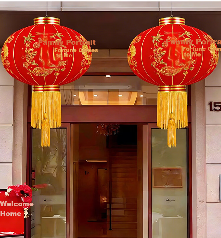 Abaoli Decoration Housewarming Ceremony Supplies Complete Set Red Lantern Hanging Ornaments New Home Living Room Hotel Balcony Fu Character Decoration 12