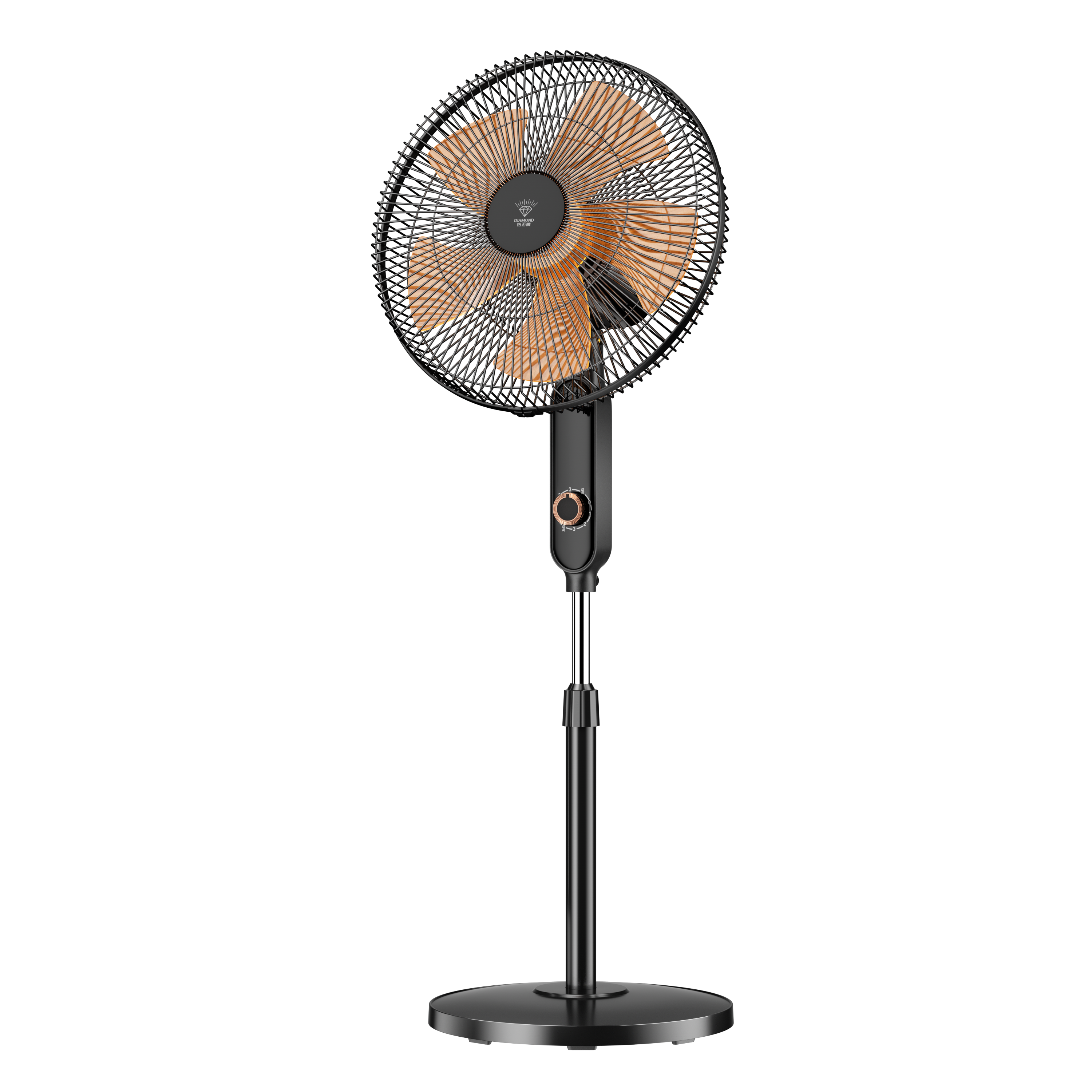 Diamond Brand Electric Fan Home Floor Fan Office Living Room Standing Fan Quiet Energy-Saving High Airflow Mechanical Oscillating Fan FS-35-1