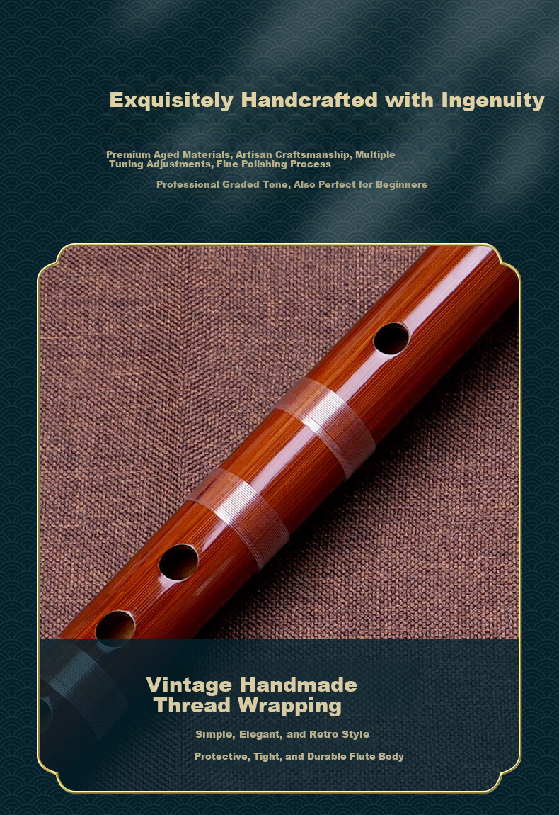 Dong Xuehua Premium Refined Diling Professional Grade Bamboo Flute High-End Performance Grade Kuzu Bamboo EF/D Key 8