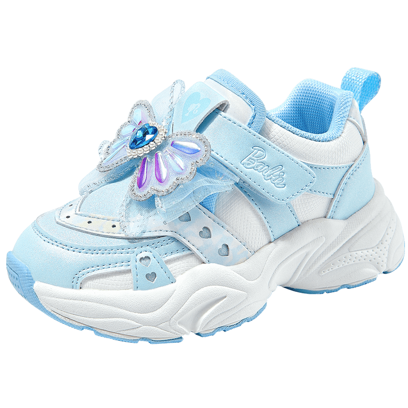 Barbie Girls' Cotton Shoes Children's Sports Shoes Elementary School Running Shoes Girls' Casual Dad Shoes DA6576 Pink Size 29