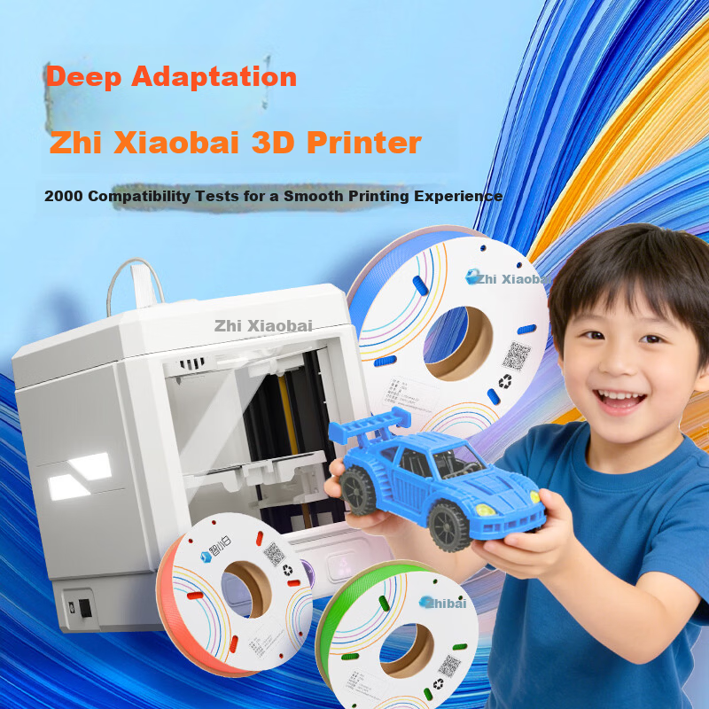 Zhixiaobai 3D Printing PLA Filament Blue 250g/Roll High Versatility Rich Colors Cost-Effective Beginner Friendly Easy to Print Safe and Eco-Friendly