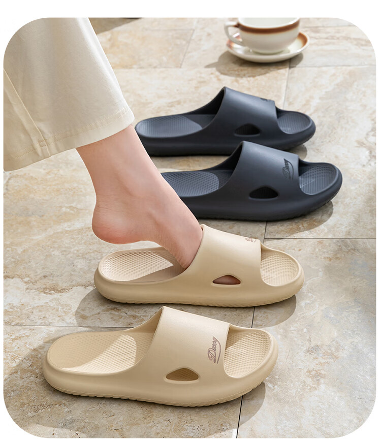 Darcy Sir Women's Summer Indoor Home Thick Sole Bathroom Non-Slip Couple Outdoor Soft Feeling Slippers Men's 14