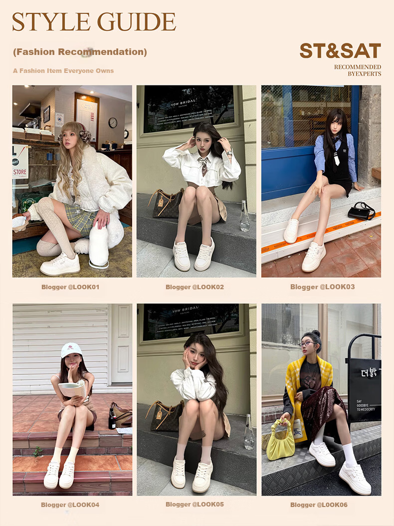 Saturday Thick-Soled White Sneakers for Women 2026 New Spring Small Height Increase Versatile Soft Sole Lightweight Comfortable Casual Skate Shoes 1