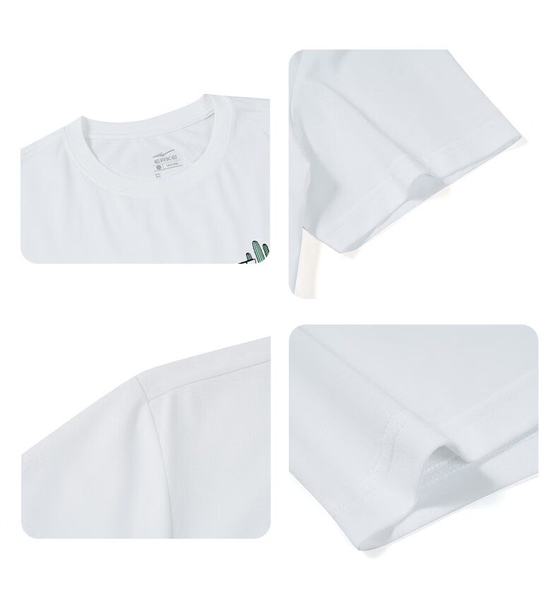 Erke Men's Crew Neck Short Sleeve Knit Shirt Summer Sports T-Shirt Outdoor Casual Running Fashion Base Layer Top 16