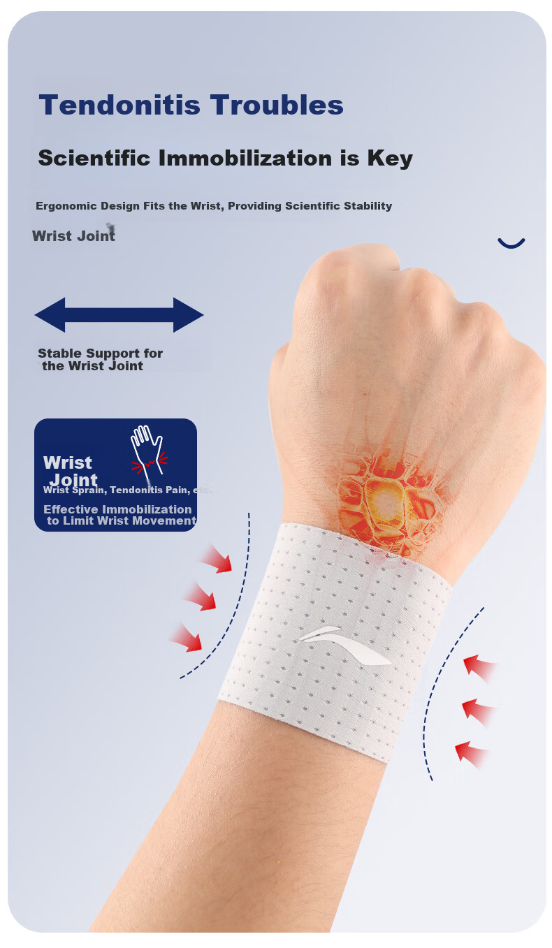 LI-NING Wrist Support Fitness Tendonitis TFCC Compression Wrist Protection Sprain Injury Prevention Unisex Badminton Wrist Guard 6