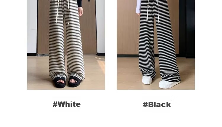 Shiduo Maternity Pants Spring Autumn Wide-Leg Striped Loose Plus Size Leggings Casual Pants Autumn XL 14