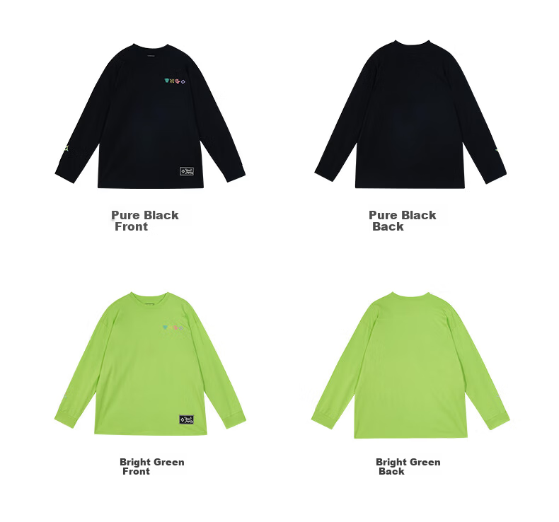 RIGORER Crew Neck Long Sleeve T-Shirt New Autumn Basketball Sports Training Fashion Embroidered Casual Pullover Sweatshirt 23