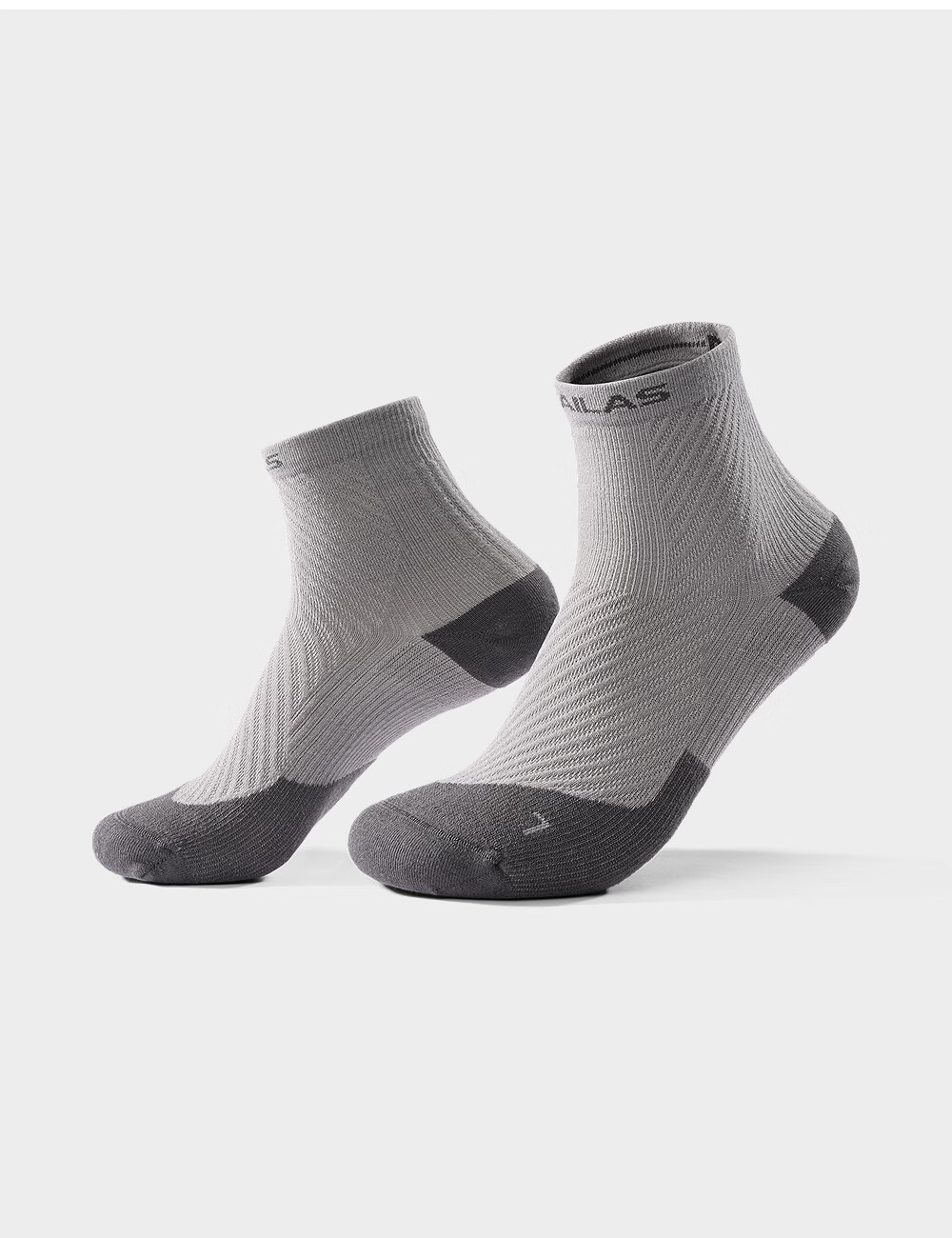 KAILAS Kailas Men's Low-Cut Sports Socks (2 Pairs) KH2602102 Light Frost Gray/Deep Black M 5