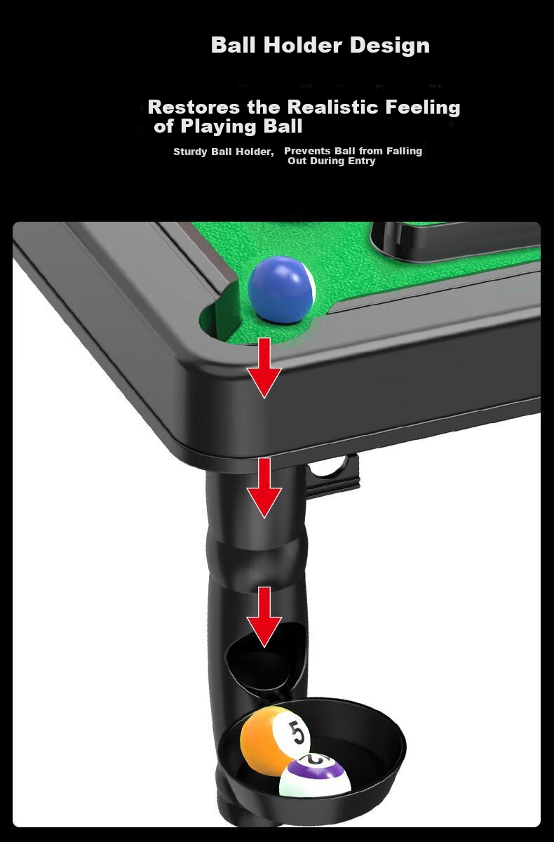 Aibilu Kids Mini Billiards Table Toy Home Pool Table Educational Game for Boys Parent-Child Interaction Birthday Gift 12