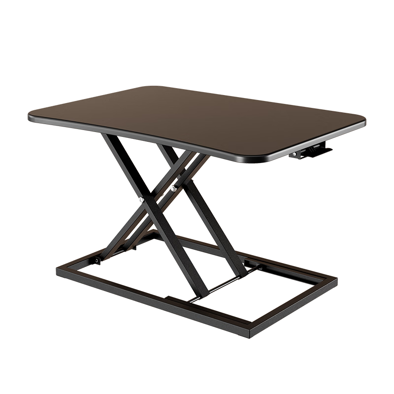 Deli KF101HS Height Adjustable Computer Desk, Standing Workstation with Monitor And Laptop Stand, Black