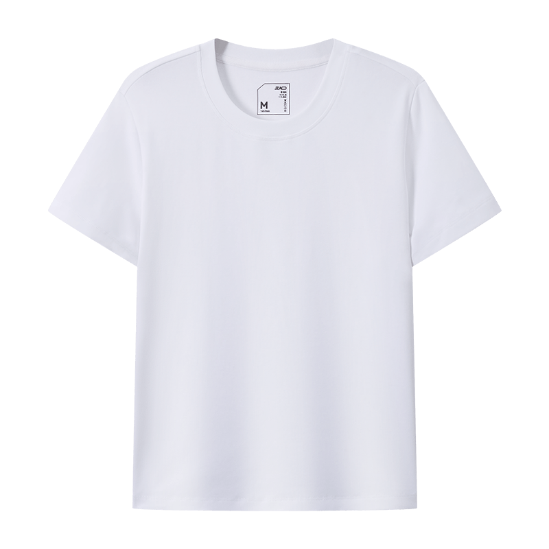 JD Jingzao Women's Regular Fit Crew Neck Short Sleeve T-Shirt 26 Spring New Trend Xinjiang Cotton Base Shirt White 2XL