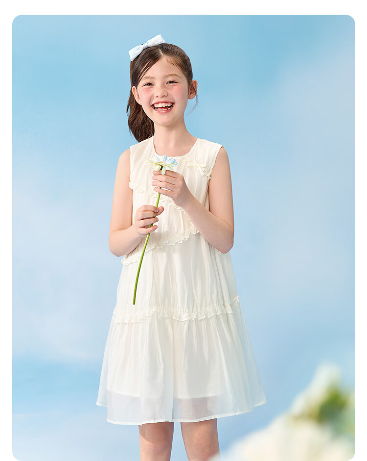 Balabala Kids Sleeveless Dress 2026 Summer New Girls Princess Dress Sweet Fashionable 20