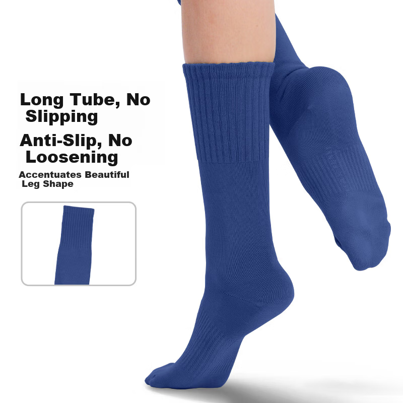 Zhiyouban Children's Dance Socks Girls Modern Dance Socks Classical Dance Practice Socks Mid-Calf Cotton Socks Adult Ballet Socks