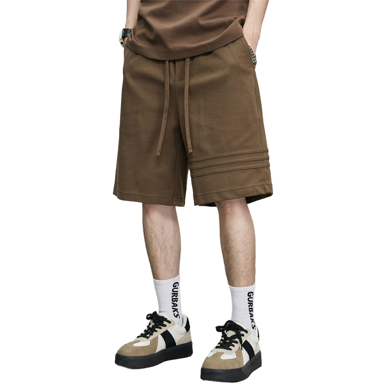 MARK FAIRWHALE Men's Summer Trendy American High Street Vintage Loose Straight Casual Sports Shorts