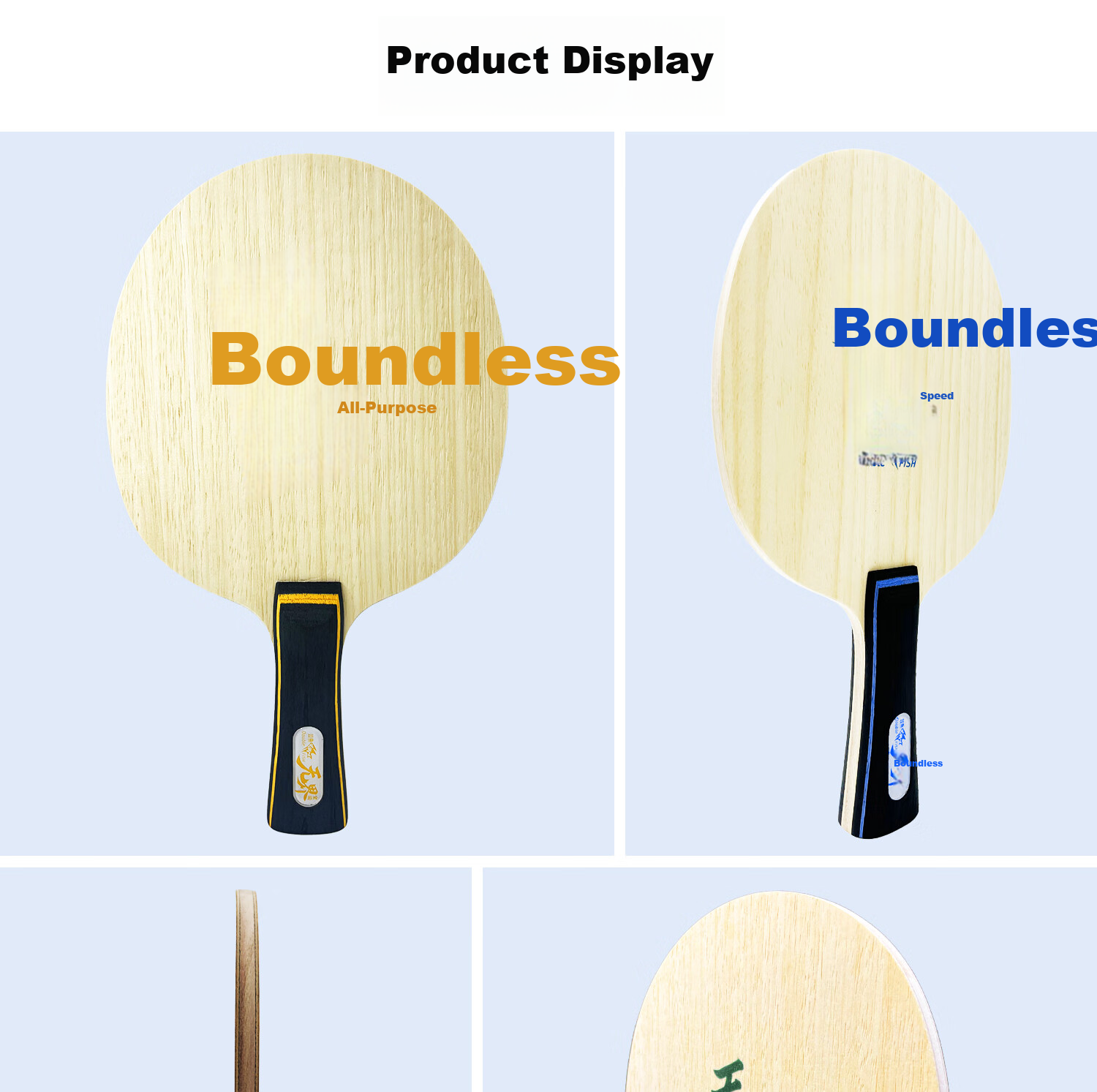 DOUBLE FISH Table Tennis Blade Boundaryless Series Penhold Shakehand Offensive Control Speed Blade Single Racket Speed-Penhold 4