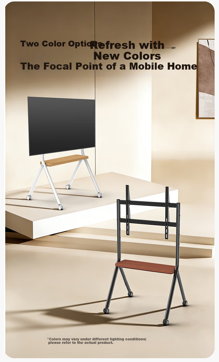 TAZD 50-100 Inch Mobile TV Stand Rolling Cart for PS5 Sony Hisense Huawei Skyworth TCL Changhong Mobile TV Mount 11