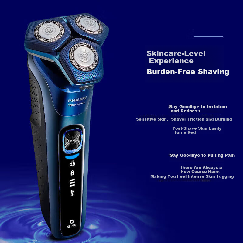 PHILIPS Electric Shaver SkinIQ Series 7000 S7399/03 with 1-Hour Quick Charge and Nose Hair Trimmer - Valentine's Day Gift for Boyfriend