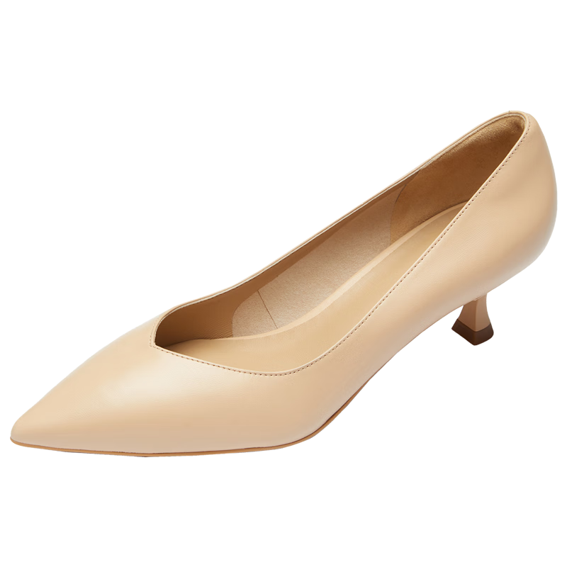 Laird & Sand 26 Spring Summer Fashion Elegant Commuter Low-Cut Stiletto Pumps Women Single Shoes 6M52301 Off-White OWK 38