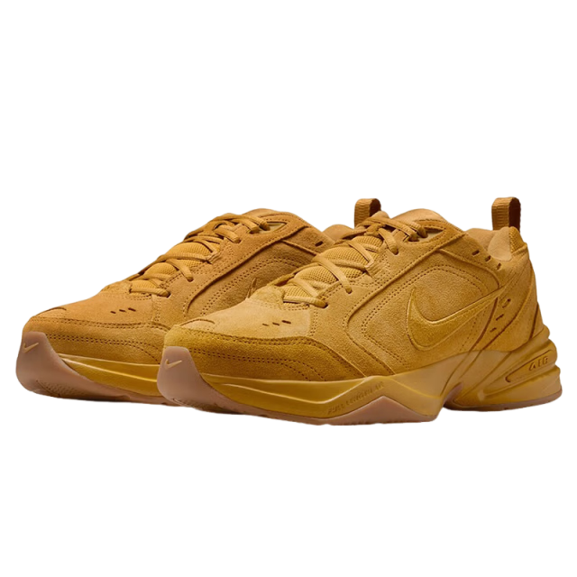 NIKE Men's Training Shoes, Dad Shoes, AIR MONARCH Sneakers, IB2281-700 Wheat Gold, Size 42.5