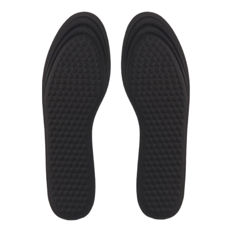 Eleft Hanfang Odor-Resistant, Non-Slip, Breathable Sports Insoles for Men And Women, Thin Antibacterial Shock-Absorbing (3 Pairs) Black Women's Style