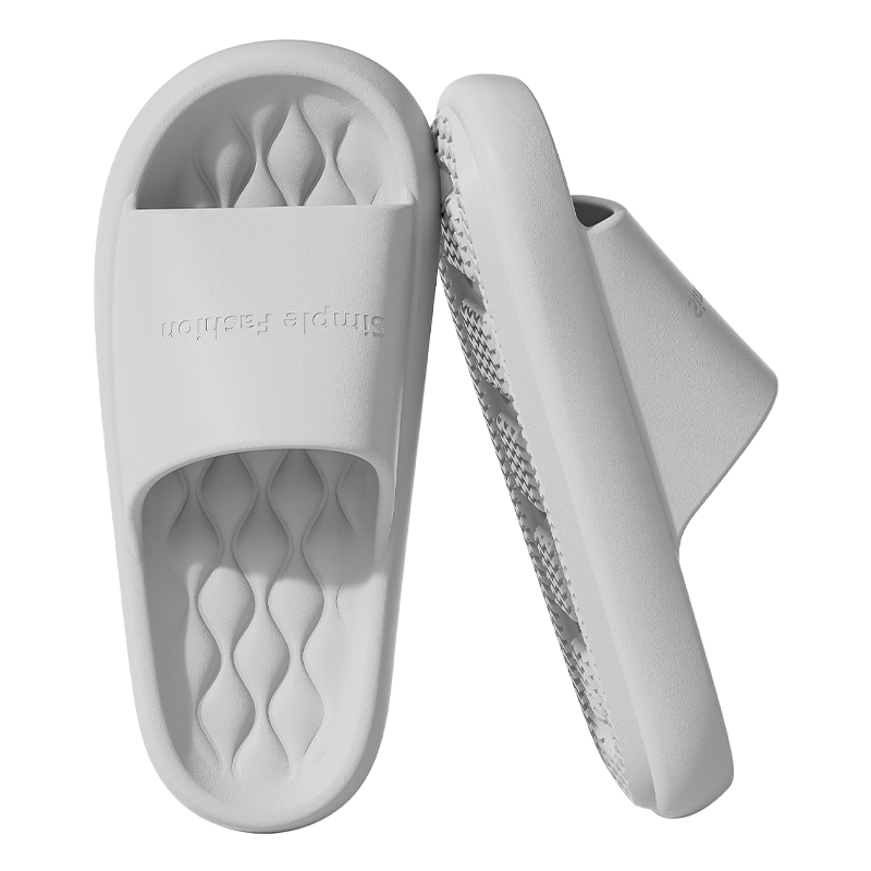 Runrou Men's Summer EVA Anti-Odor Non-Slip Indoor Home Bathroom Shower Slippers Soft Comfortable Cool Summer Slides