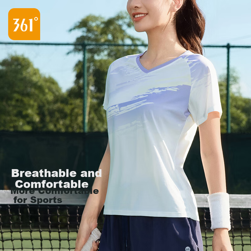 361° Sports T-Shirt Summer New Quick-Dry Running Training Loose Short Sleeve Yoga Top