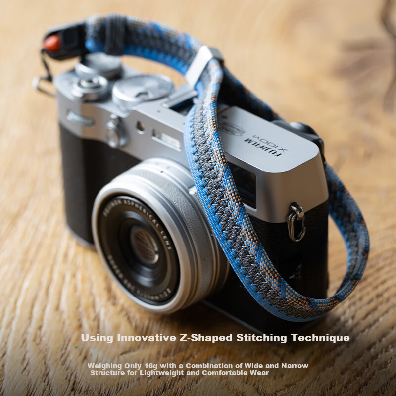 PGYTECH Camera Wrist Strap Dandelion Slim Quick Release DSLR Shoulder Strap for Nikon Z5 Fuji XT30 Canon G7X2 Sony ZV-E10 Artistic Secret Blue
